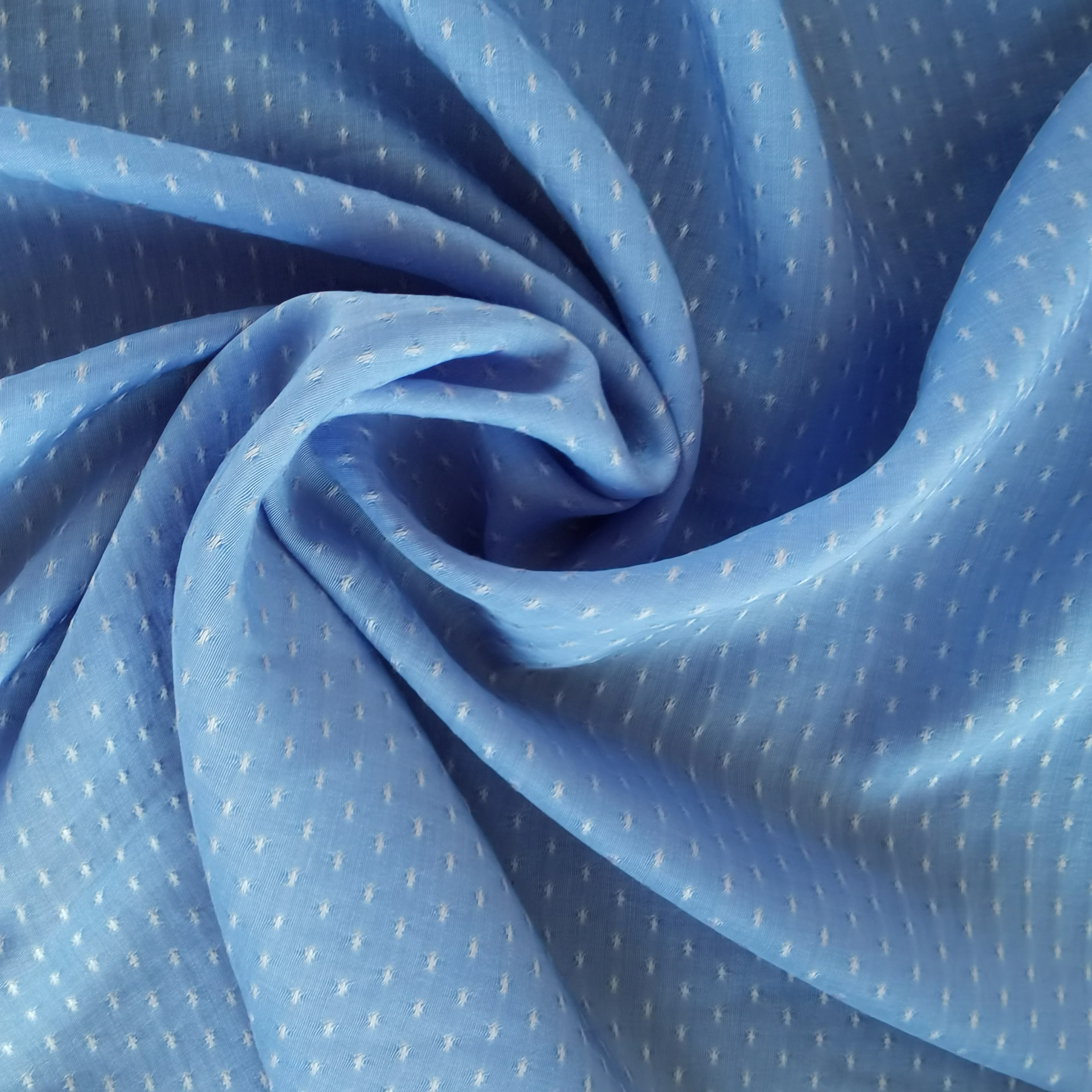 Polyerter/Rayon Fabric Dobby Star Fabric Babysbreath with soft hand-feel Cupro-like rayon fabric for women dress/clothes