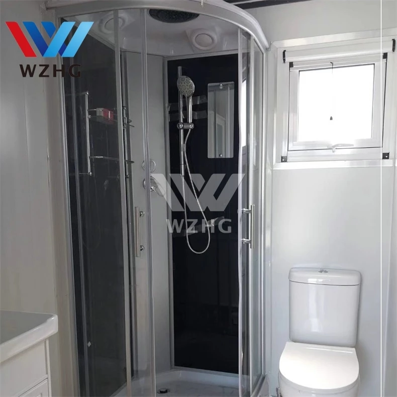 Modular expandable container house with bathroom wzh expandable container home modular homes luxury