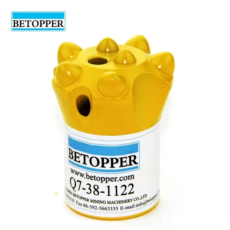 drill bits for metal tapered button bit 7 buttons 38mm yellow color