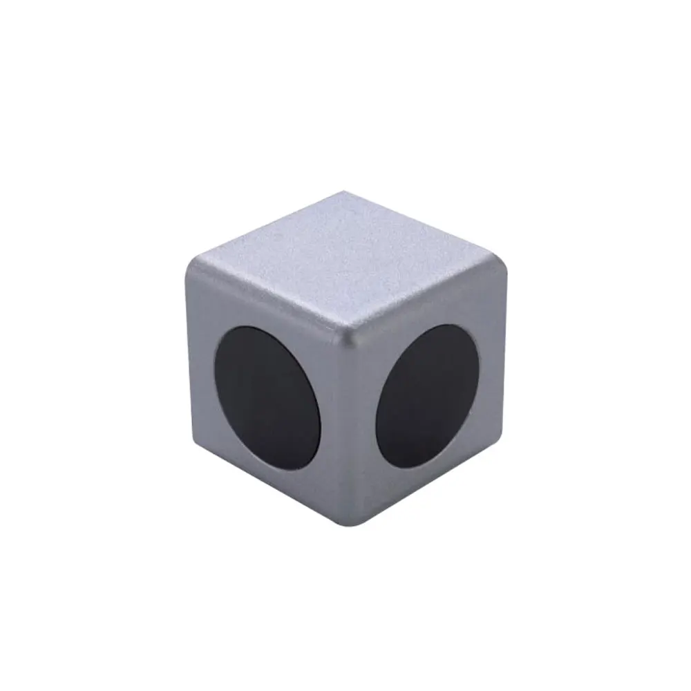 Wholesale 2 Ways Corner Cube Connector with Cover Caps for 2020 3030 4040 4545 Series Aluminum Profile