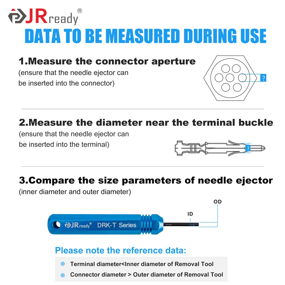 JRready DRK-T220290 Pin Connector Removal Tool for MOLEX Connector 8980 series Male terminals, Crimp Style connector pin