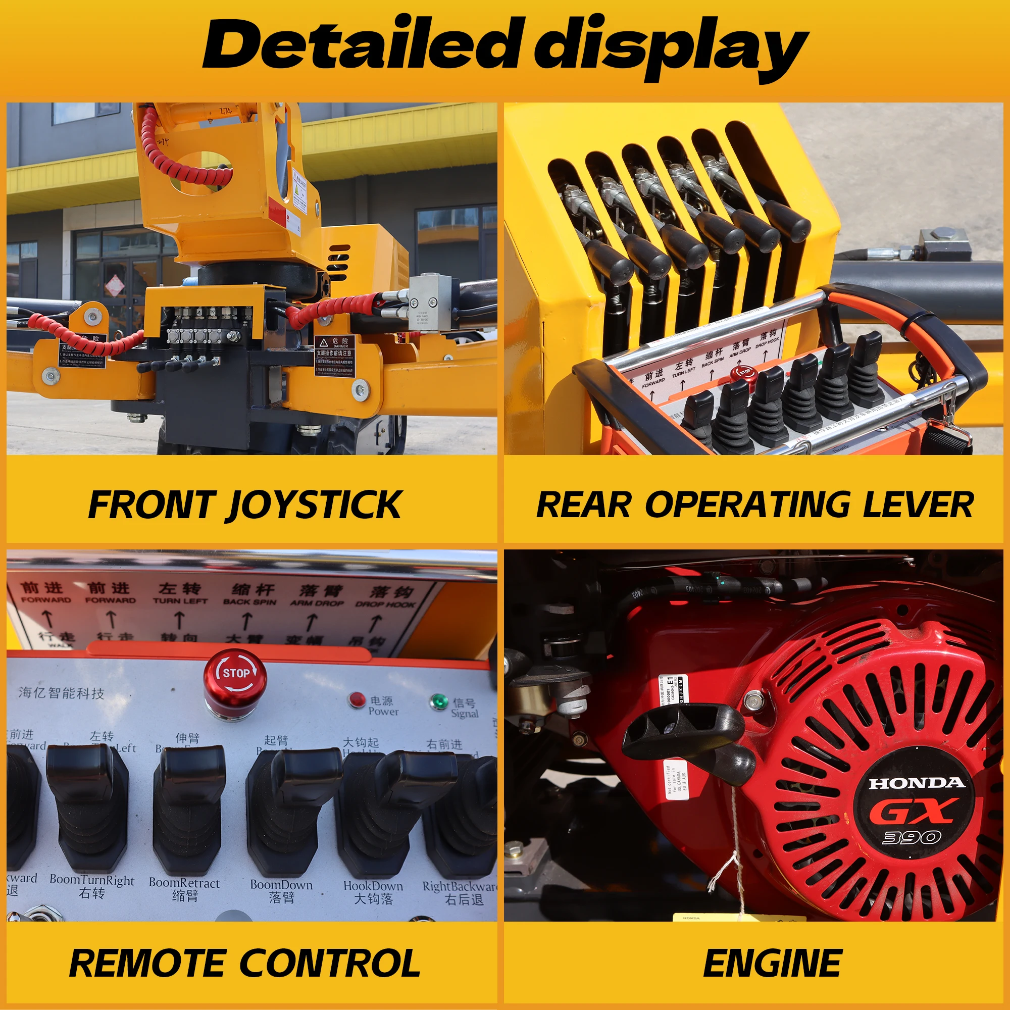 1.5 ton spider crane telescopic boom micro crawler mobile crane construction machinery