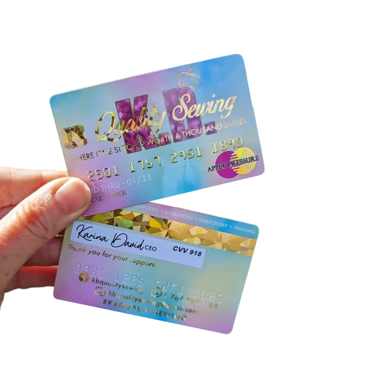 Personalised Custom Printing Luxury Holographic Membership Business Card On Plastic