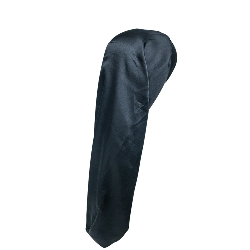 Long Women Hair Cap Wide Band Sleeping Night Hat Silk Hair Wraps Satin Bonnet