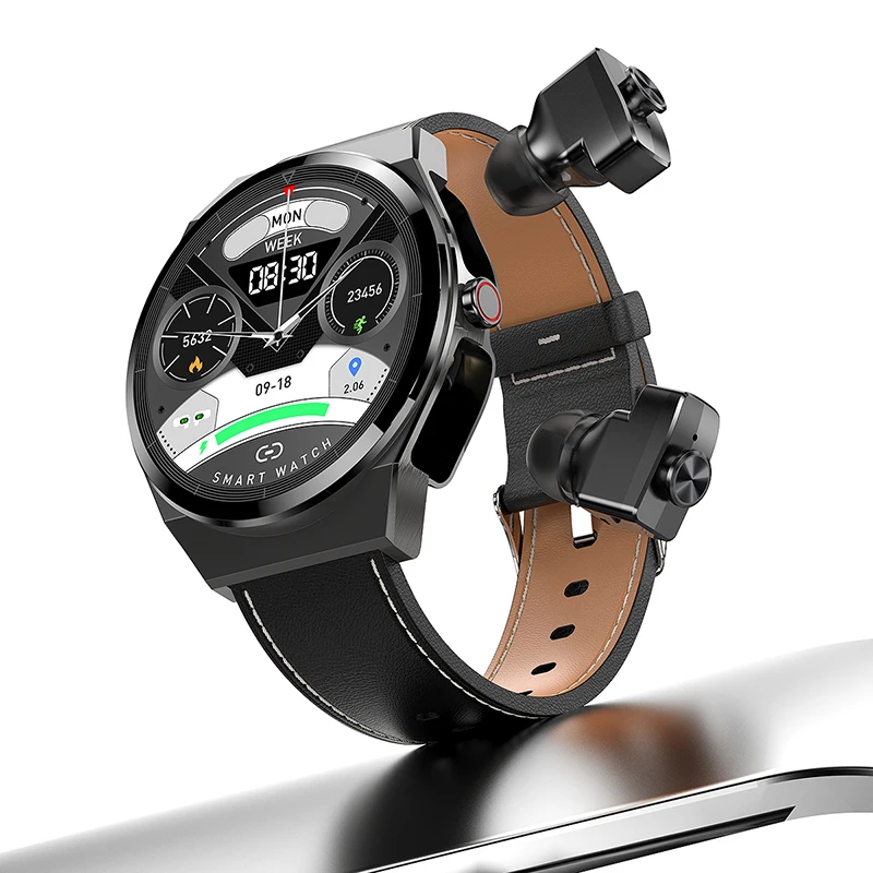 2022 Smart Watch 1.28 inch round screen  2 in 1 with Wireless Earphone mobile phone use Headphone Smart Watch For Men Women