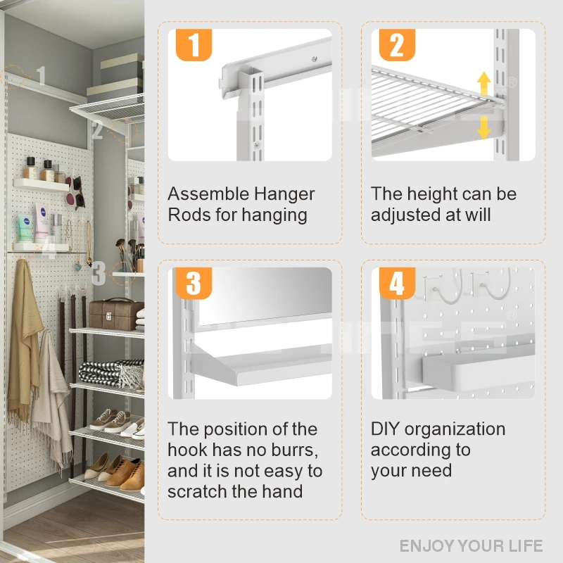 Checkroom Bathroom Black Walk In Closet Shelves Modern Villa Walk In Closet