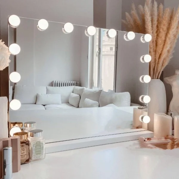 15  Bulbs Hollywood Lighted Vanity Mirror