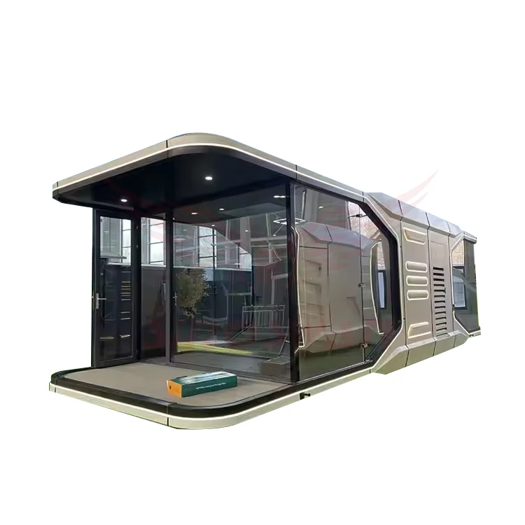 Luxury Caravan Vessel Homestay Modular Glass Tiny Prefab Space Capsule House