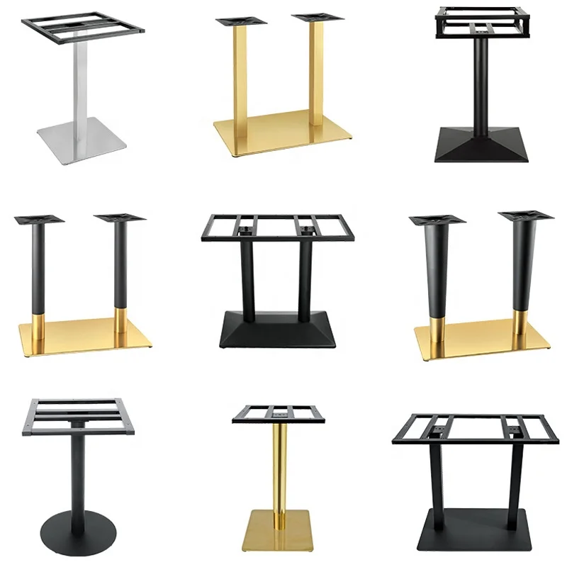 Table Bases Round Coffee Dining Modern Luxury Bar Restaurant Furniture Legs Silver Table Bases Gold Stainless Steel Black Chrome