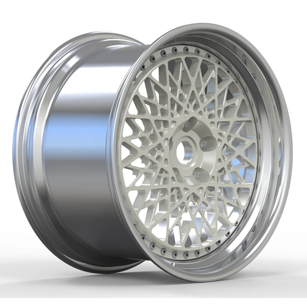 high strength polished 2 piece wheels custome forged wheels for audi amg bmw car wheels