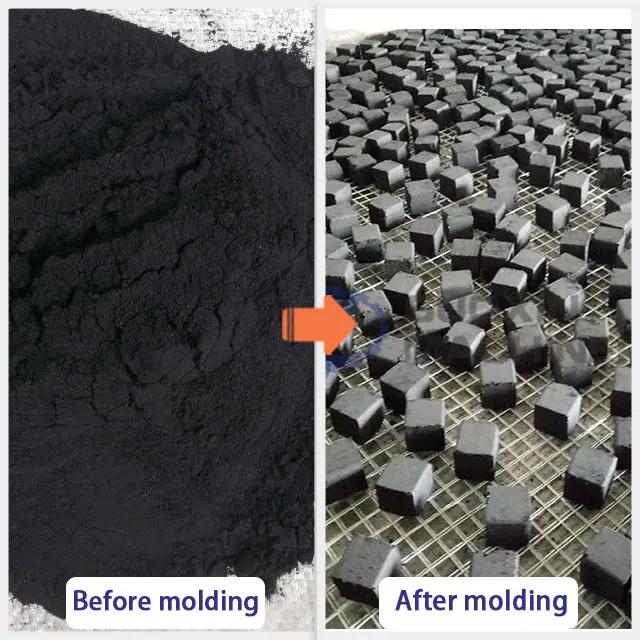 Automatic making shisha charcoal briquette machine wood coconut charcoal briquettes production line