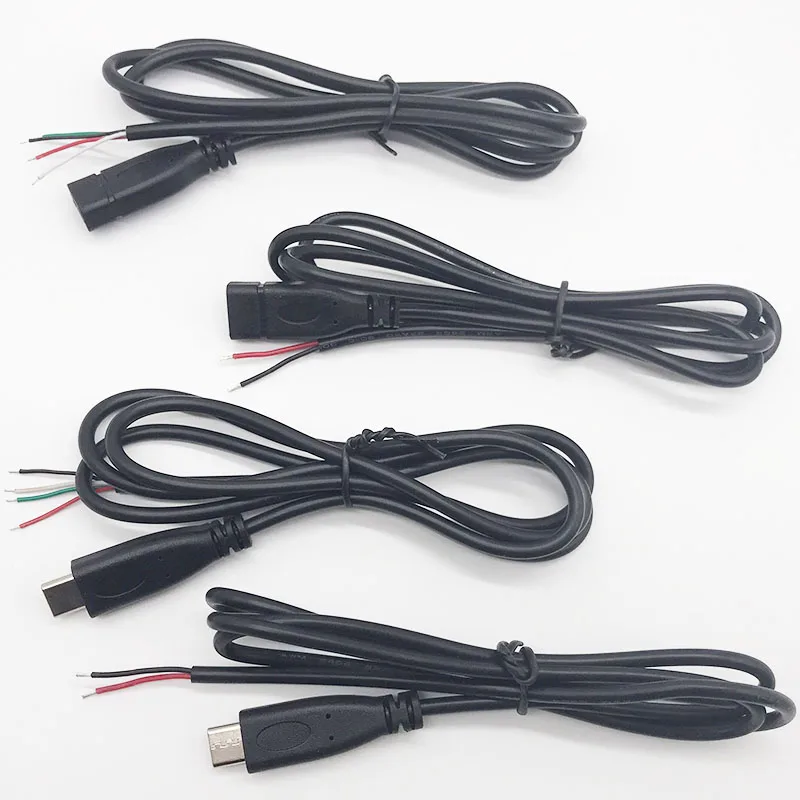 Type C male to open end cable 0.25m 1m in stock 2 core for power 4 core for date transimission