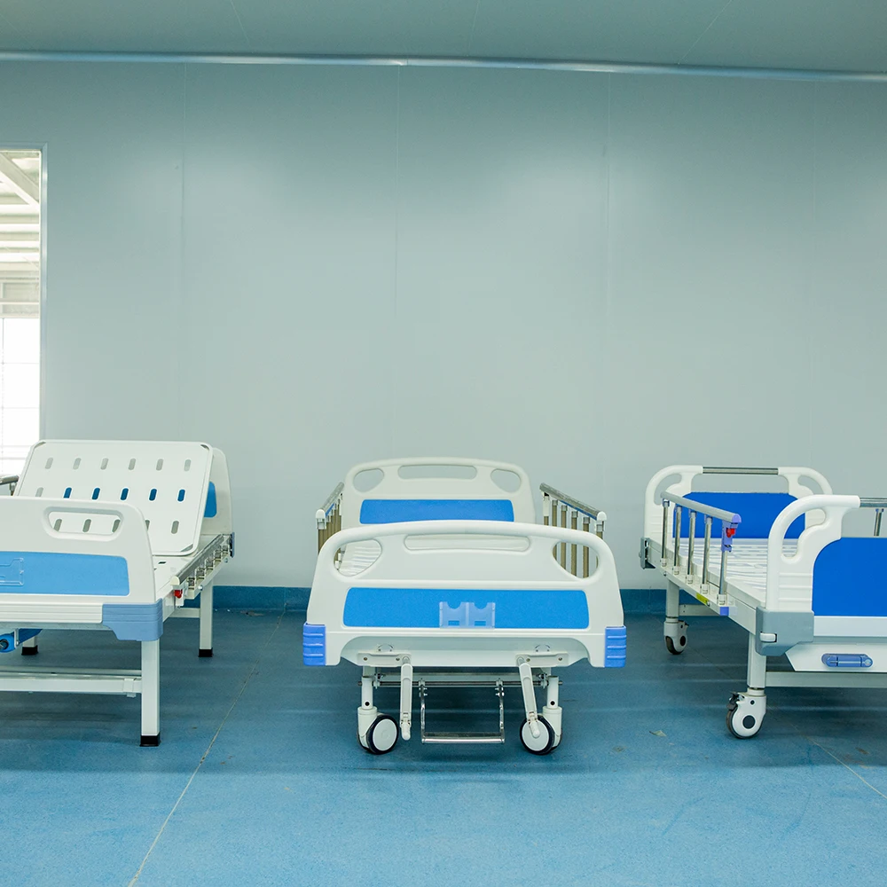 Cardiac Manual Mechanical Bariatric Emergency Semi Fowler Flat Hospital Hydraulic Couch bed With Monkey Bar Price From China