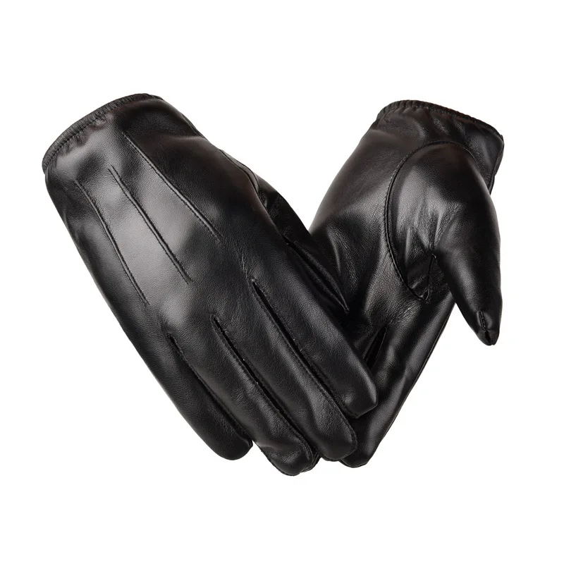 
Оптовая продажа, осенне зимние плюшевые мужские перчатки для вождения с тремя ребристыми вставками для работы с сенсорным экраном в Корейском стиле  (62373993790)