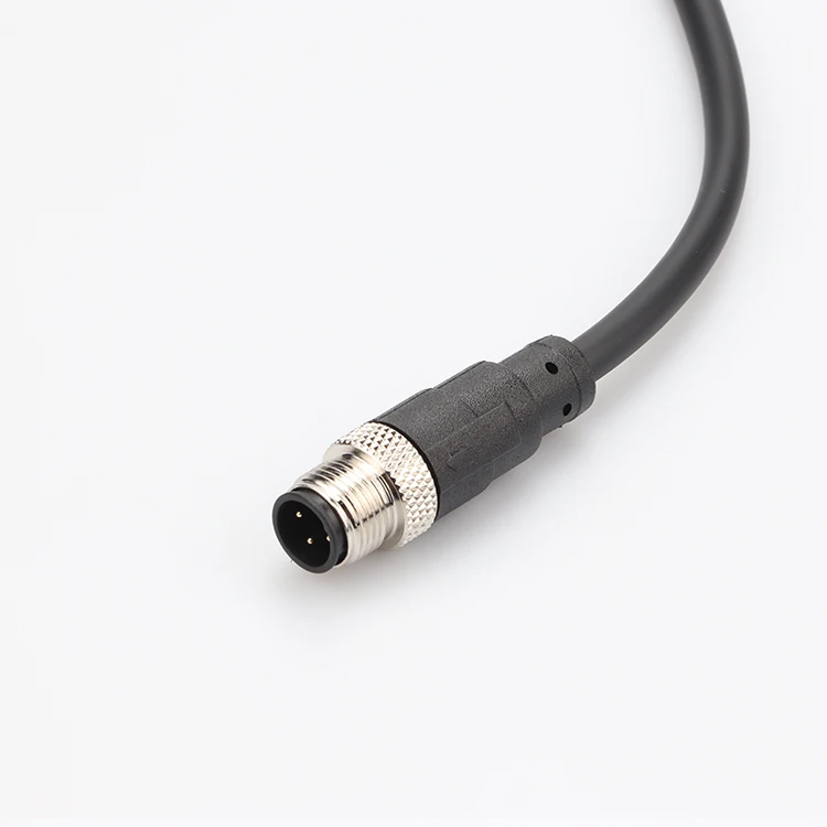 M12 Waterproof connector terminal Aviation plug with cable connector connector plug cable