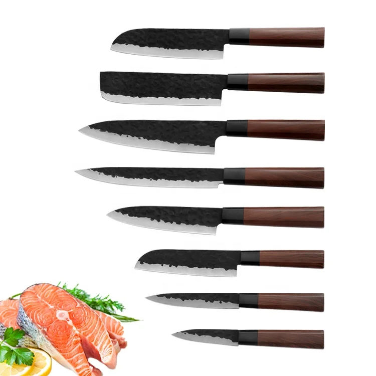 High quality japanese chef knife high carbon steel forged hand made kitchen knives
