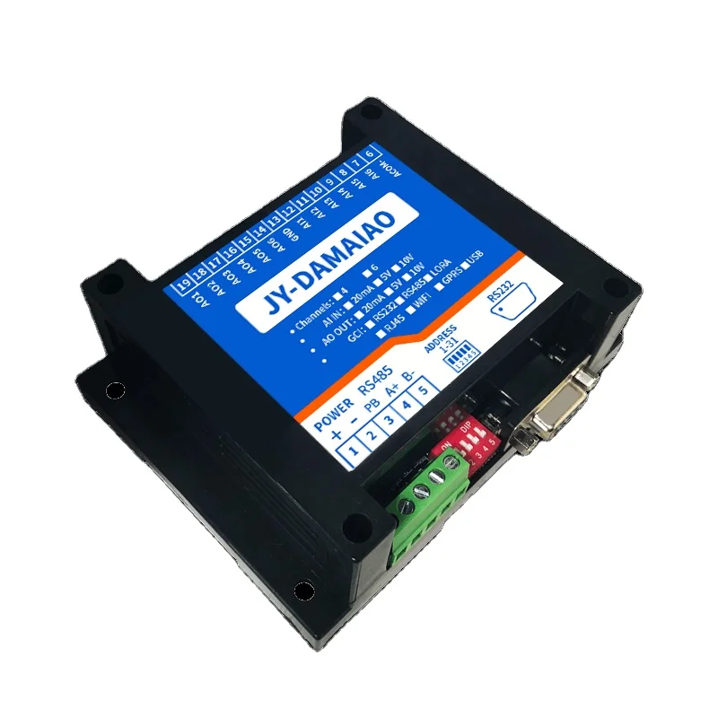 
DAM-4AIAO 4-channel analog input acquisition output module RS232+isolated 485 Modbus communication 