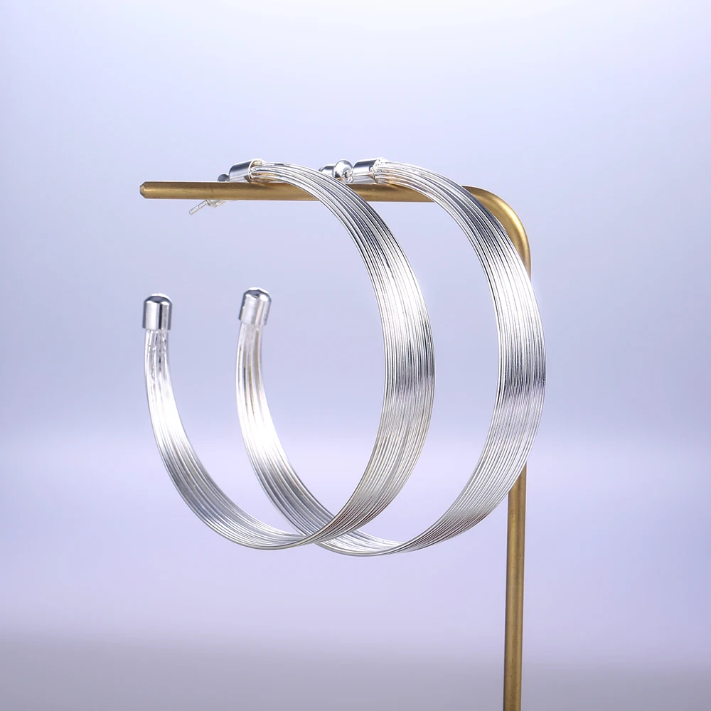 CAOSHI Hot Selling Women Exaggerated Big Hoop Earrings Gold Rose Gold Color Popular Style Fashion Earrings