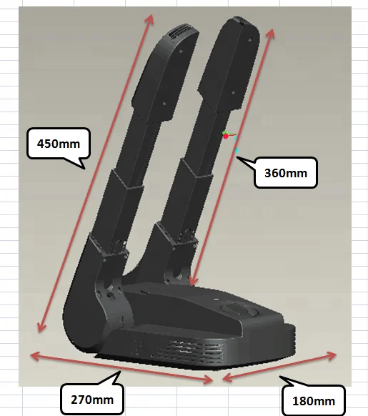 SD-006 200W Electric Foldable Shoe Dryer with Telescope Tubes