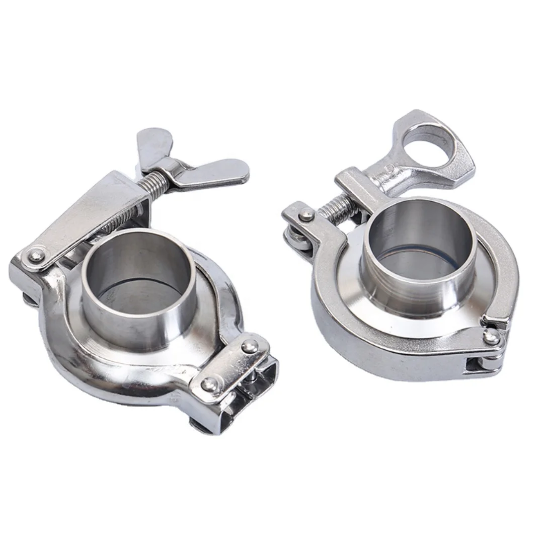 Sanitary Food Grade Wine Brewery Weld Ferrule Kits Stainless Steel 304 316L Tri Clamp Union Sets