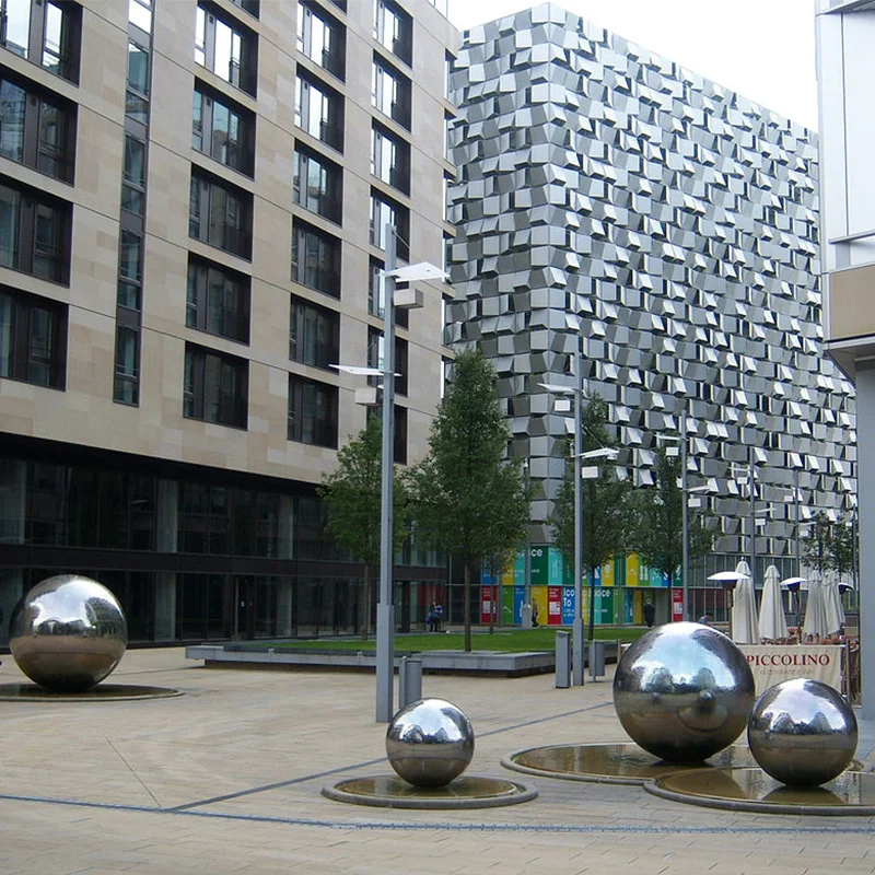 Customization Mirror Globe Stainless Steel Large Hollow Balls Railing Ball Decoration Hollow Metal Sphere