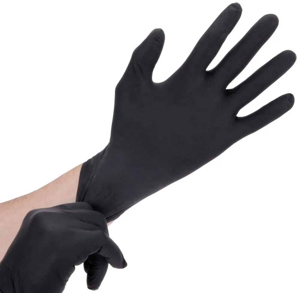 Enhanced Grip Nitrile Glove Beaded Cuff Advanced Control Select Black Nitrile Unigloves Examination 5 Mil Nitrile Gloves
