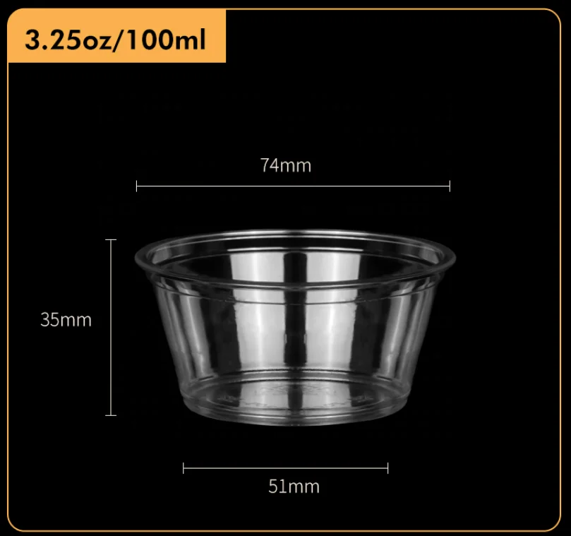 74mm PET rPET beverage cup party cup with factory price
