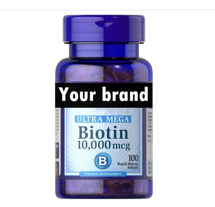 Collagen with Biotin capsule 10000 Mcg, Helps Promote Skin, Hair and Nail Health