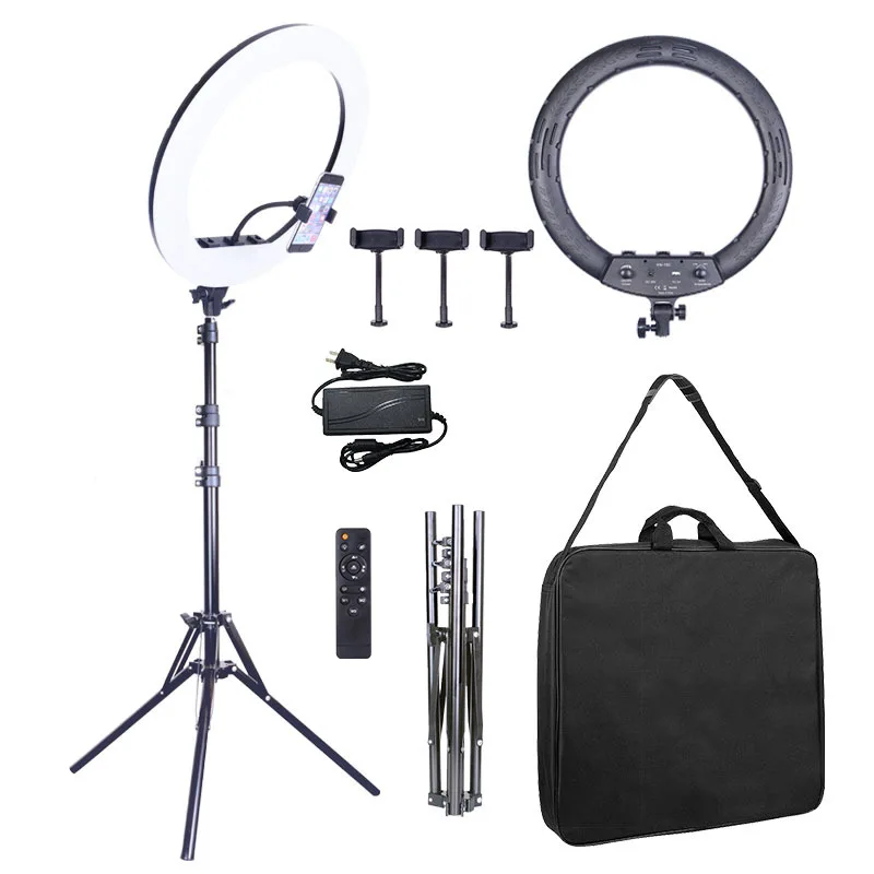 18 Inch Live Video Photographic Make Up Fill Lamp Phone Holder Led Selfie Ring Light With Tripod Stand