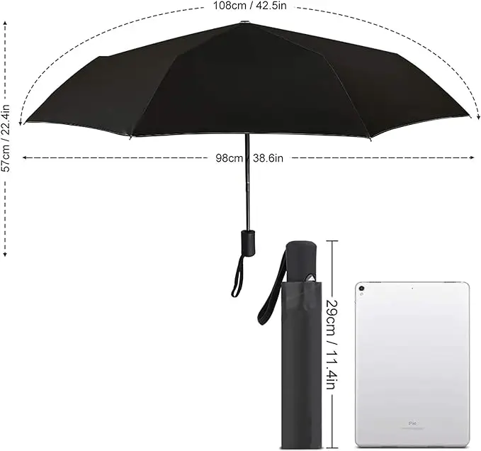 2024 Promotional Gifts Umbrella Folding Windproof 3 Folding Automatic Umbrella Mechanism Luxury Folder Umbrellas Rain Sun