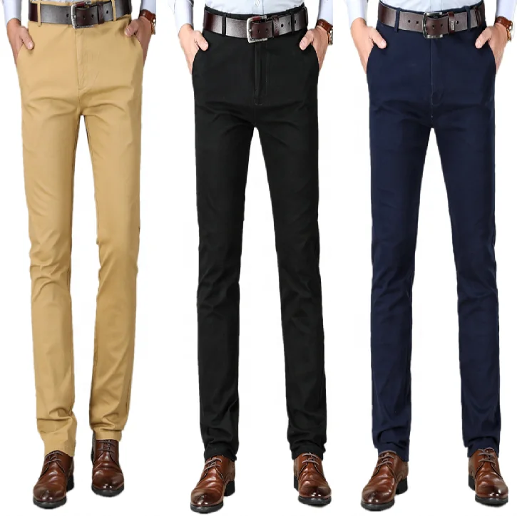 Daily Wear Casual Clothing Pants Solid Chino Pants Slim Mens Wholesale Pantalones De Hombre Men Pants Trousers