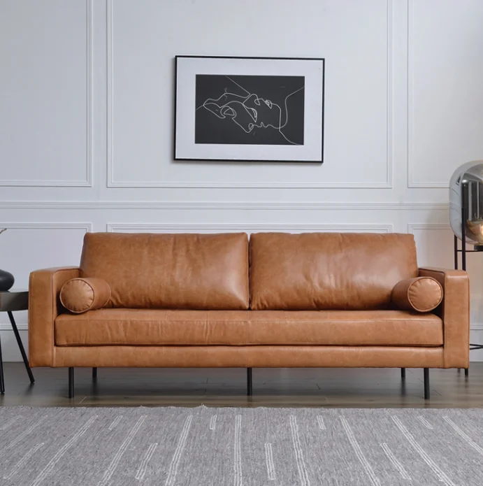 
Modern Sectional Sofa European Style House Living Room Furniture 3 Seater Leather Sofa Made In China 