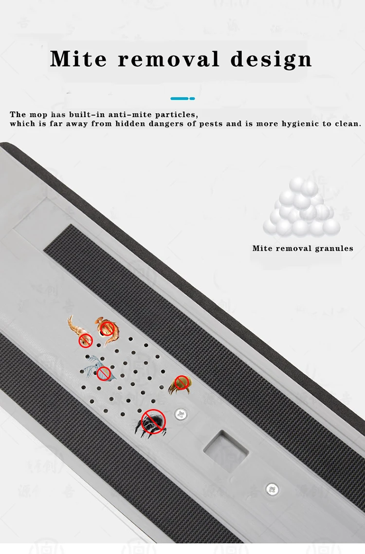 2022 New Hand Free Self-cleaning 42cm Enlarged Panel Mite Removal Disinfection Floor Cleaning Squeeze Flat Mop