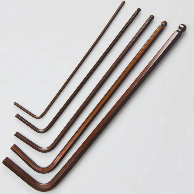 Hot Sales 9pcs Ball End Hex Key S2 Chrome Plated Steel Hex Key