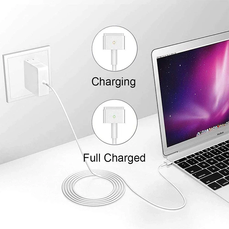 2022 New Product for Macbook 45W 60W 85W AC Charger Replacement Power Supply 2 in 1T-Tip Wireless MAC Adapter Magsafe 2 Charger