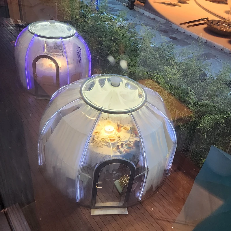 Customizable Cozy Casual Outdoor Shopping Malls Guesthouse Pergola PC Bubble House Dome Tent