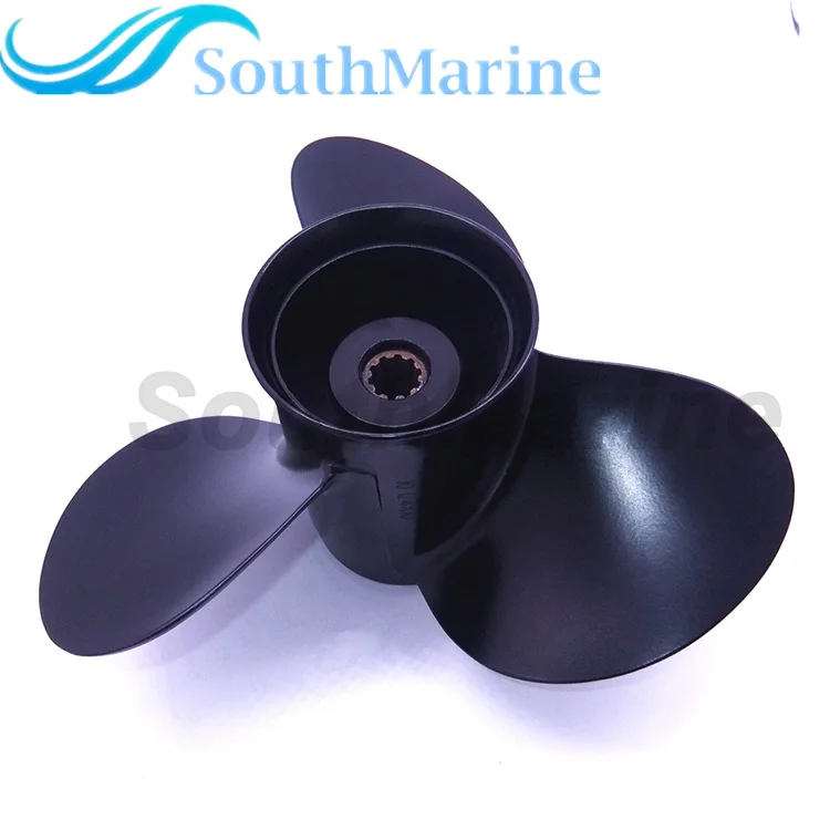 Boat Aluminum Alloy Propeller 58100-96410-019 10 1/4x10-K for Suzuki DT20 FT25 DT30 DF25 DF30 Outboard Motor 10.25x10