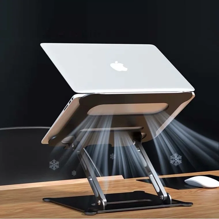 Aluminum Adjustable Folding Monitor Riser Portable Invisible Laptop Stand for