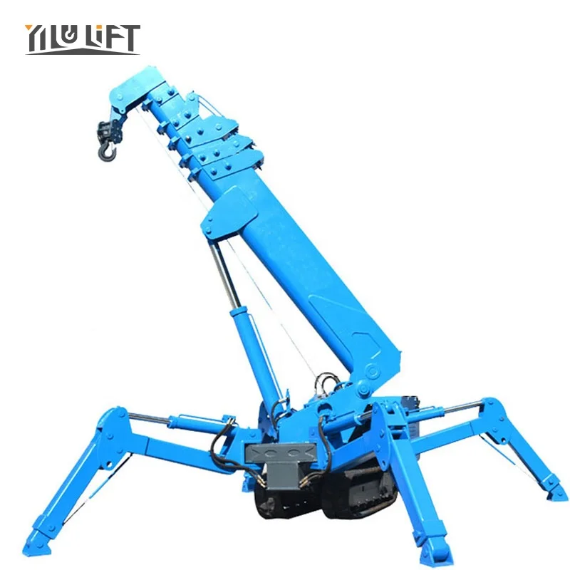 High Quality 10m 24m Remote Control 3T 5T 8T  Diesel Hydraulic Crawler Crane