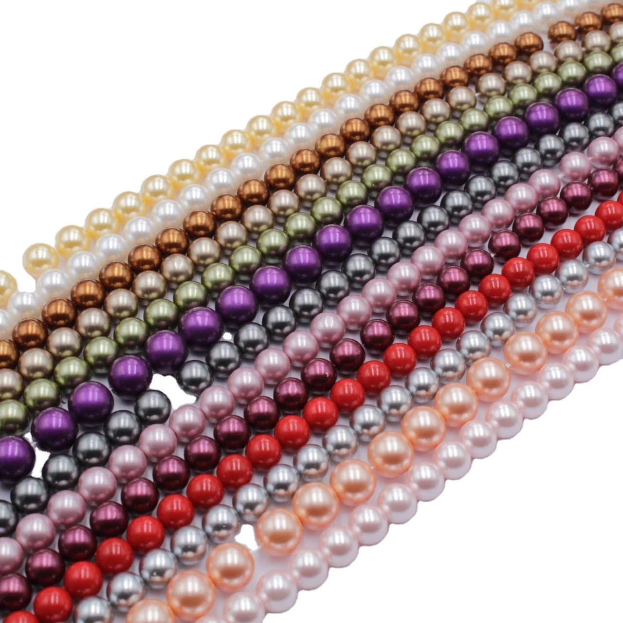 Multi-Colored Faux Pearl Glass Jewelry DIY Beads Shaped Beads for Bracelet Making