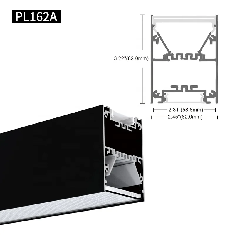 Linkable LED Linear Light Aluminum LED Linear Light 2.4M Suspended Surface Mounting Aluminum Profile