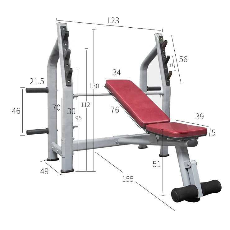 Gym weight training multifunctional adjustable frame fixed weight bench press