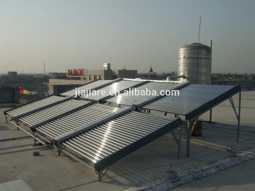 Vacuum tube solar collector with 100L to 5000L stainless steel water tank for solar water heating energy  project