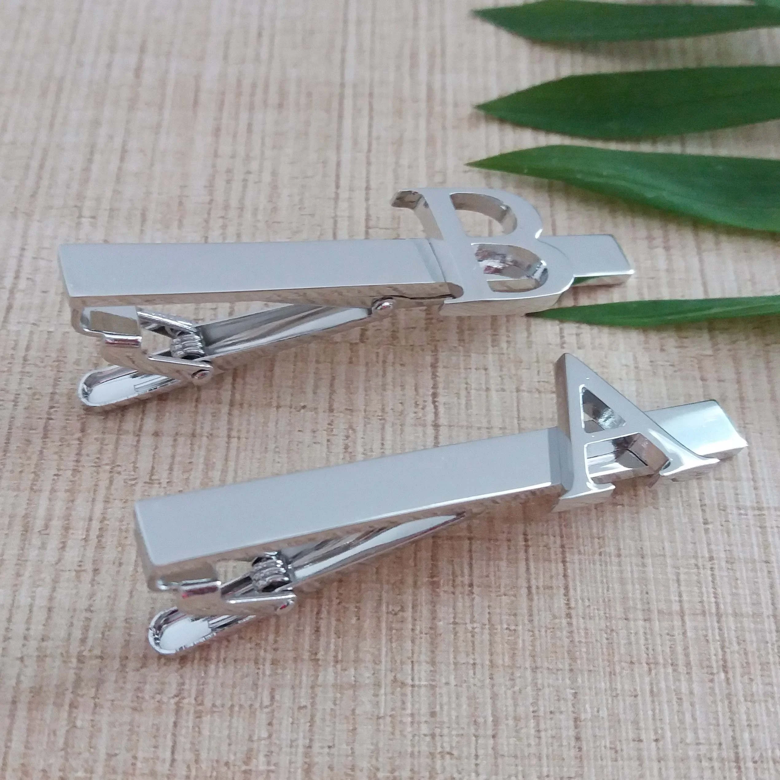 На заказ Сделайте свой собственный нижний галстук tack pin серебряный зажим для галстука