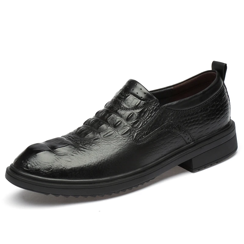 
2020 Hot Sale Military Black Genuine Leather Oxfords Mens Dress Shoes 