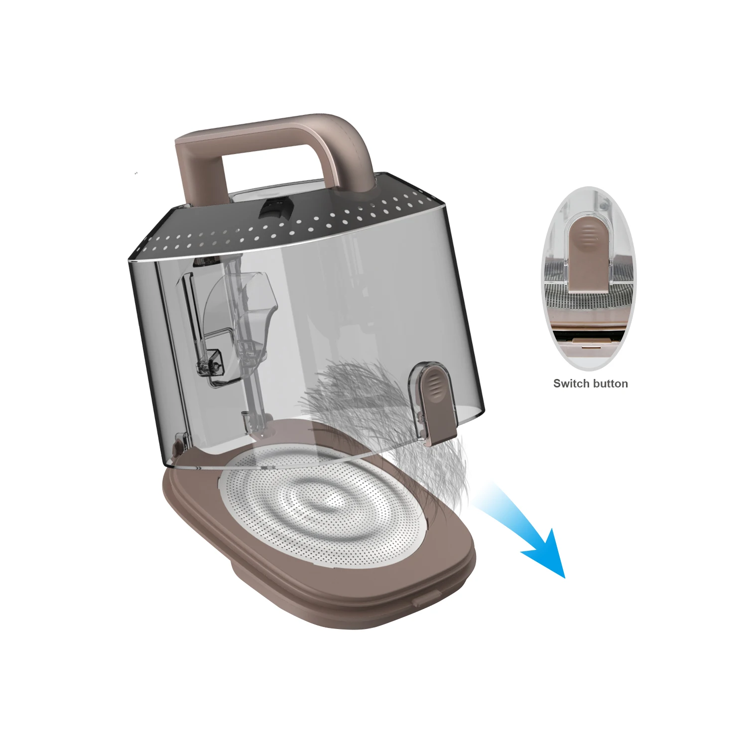 3L Large Capacity Low Noise Pet Vacuum Cleaner Electric Hair Grooming Dog Cat Brush Kit