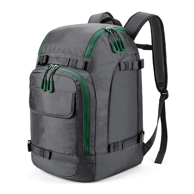 2025 China High Quality 55L Ski and Snowboard Boot Travel Backpack with Helmet Compartment with External and Bottom Waterproof