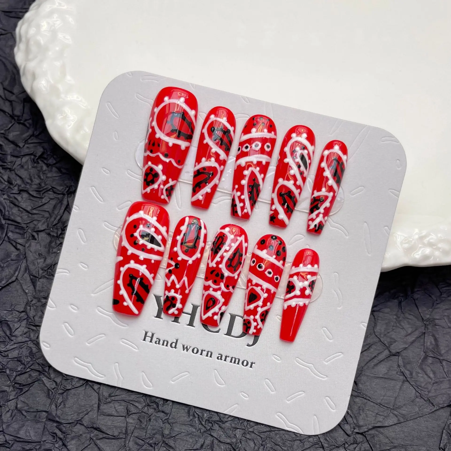 Manufacturer wholesale  Rhinestone luxury decorative 3D Press on Nails Artificial false nails art
