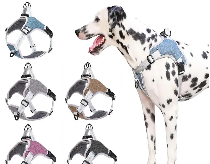 Luxury No Pull Nylon Adjustable Outdoor Dog Pet Harness