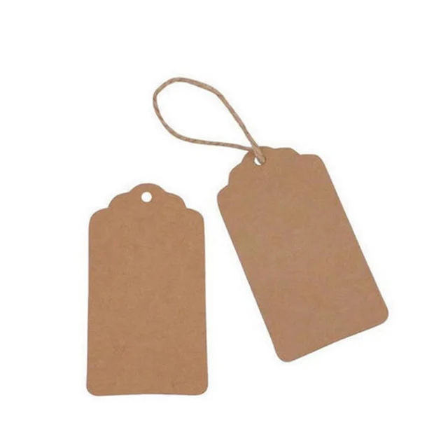 Blank brown kraft paper gift tag DIY garment hang tag